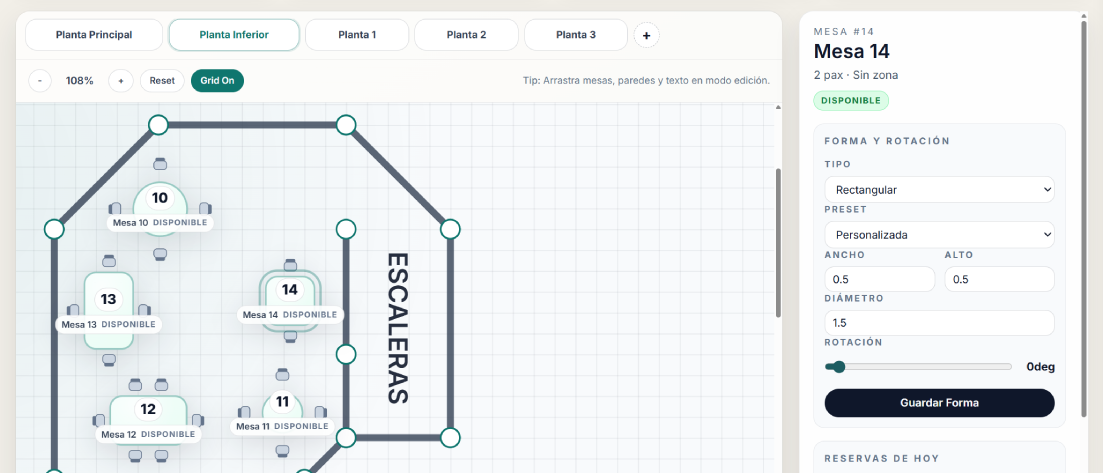 Lienzo principal del Layout Studio