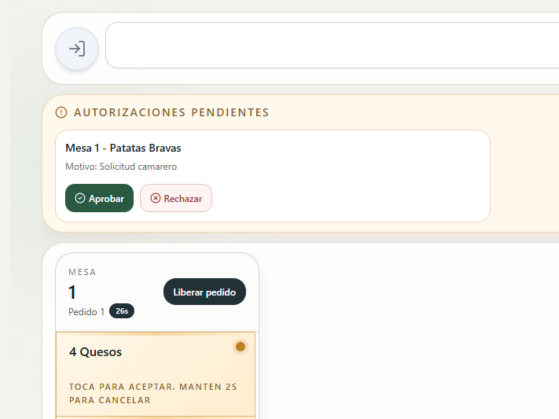 Panel de solicitudes de cancelación