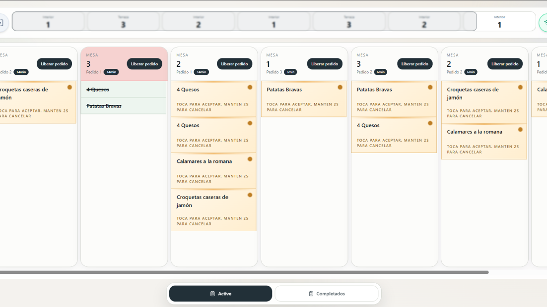 Panel de cocina y pase